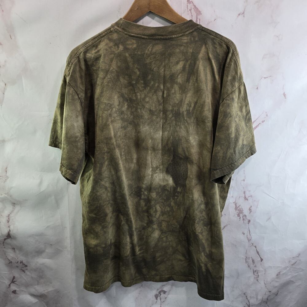The Mountain T Shirt Mens Large Green Wolf Native American Indian White Horse - Picture 5 of 11